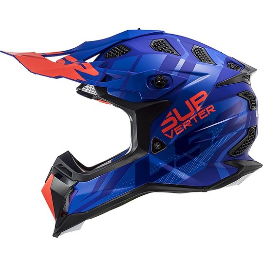 Cross Enduro Helmet Off Road Moto Ls2 MX470 SUBVERTER Troop Blue Matt Orange