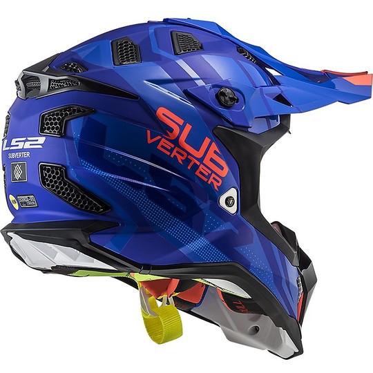 Cross Enduro Helmet Off Road Moto Ls2 MX470 SUBVERTER Troop Blue Matt Orange