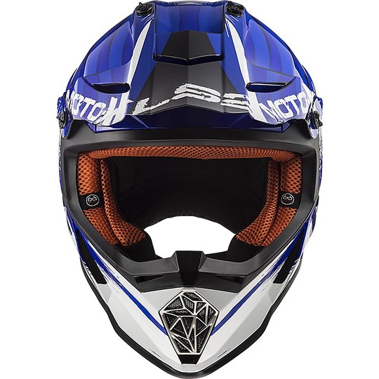 Cross Enduro LS2 MX437 Fast Gator Blue Motorcycle Helmet