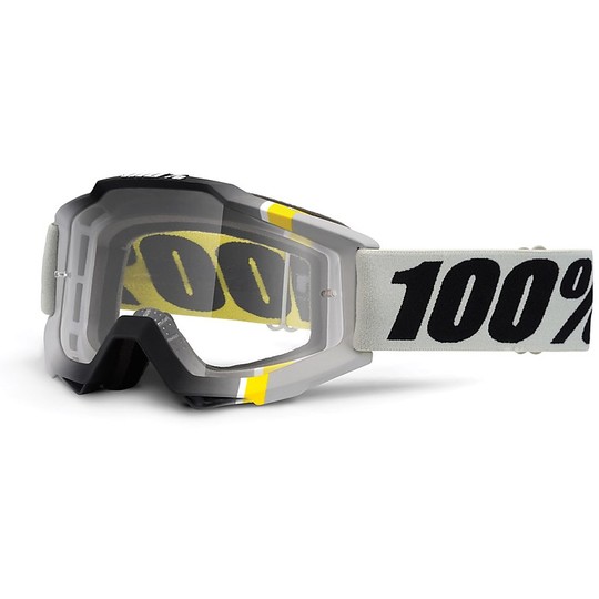 Cross Enduro Lunettes de moto 100% ACCURI Primer Crystal Mirror Gold Lens Plus Clear Lens