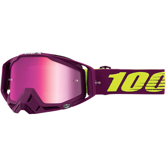 Cross Enduro Lunettes de moto 100% RACECRAFT Klepto Pink Mirror Lens