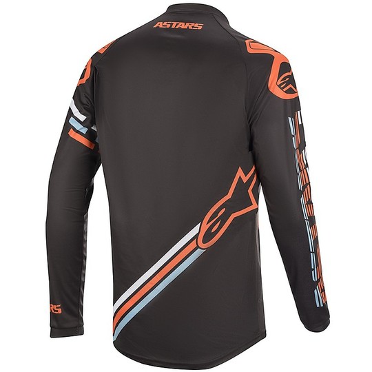 Cross Enduro Moto Alpinestars MX20 Racer Braap Shirt Dark Gray Orange Fluo