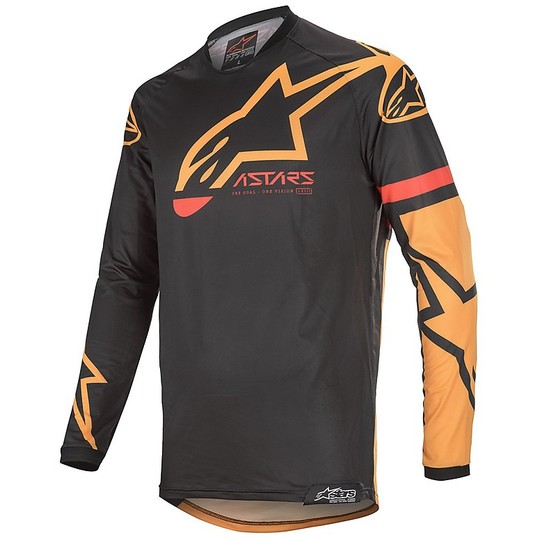 Cross Enduro Moto Alpinestars MX20 Racer Tech Compass Black Orange Shirt