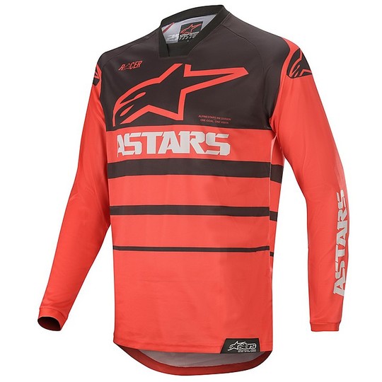 Cross Enduro Moto Alpinestars MX20 Rennfahrer SuperMatic Rot Schwarz Shirt