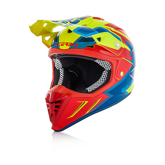 Cross Enduro Moto Cross Helmet Acerbis Profile 3.0 S Blue / Yellow Fluo