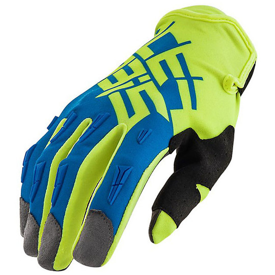 Cross Enduro Moto Gloves Acerbis MX X2 Yellow Fluo / Blue