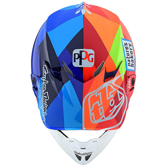 Cross Enduro Moto-Helm aus Troy Lee Designs SE4 Composite JET Navy Orange