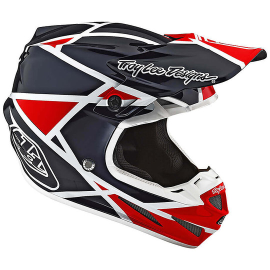 Cross Enduro Moto-Helm aus Troy Lee Designs SE4 Composite METRIC Red Navy