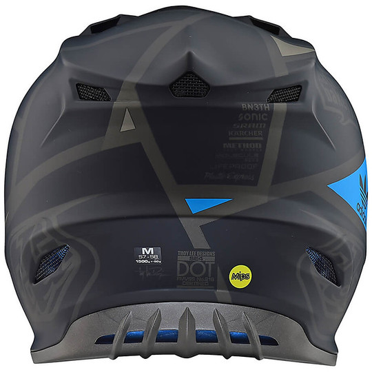 Cross Enduro Moto-Helm Troy Lee Designs SE4 Polyacrylite METRIC Mattschwarz
