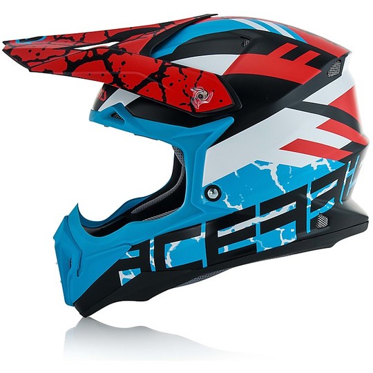 Cross Enduro Moto Helmet Acerbis Impact 3.0 Black / Blue Opaque