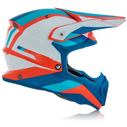 Cross Enduro Moto Helmet Acerbis Impact 3.0 White / Blue Matte