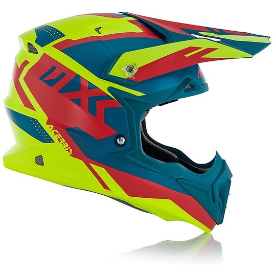 Cross Enduro Moto Helmet Acerbis Impact 3.0 Yellow Fluo / Red Opaque