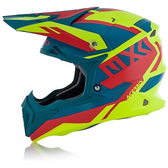 Cross Enduro Moto Helmet Acerbis Impact 3.0 Yellow Fluo / Red Opaque