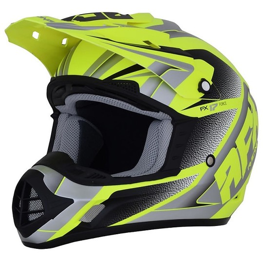 Cross Enduro Moto Helmet AFX FX-17 Force Black Yellow Fluo Matt