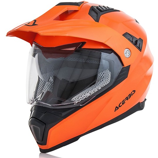 Cross Enduro Moto Helmet Atv Acerbis Flip FS-606 Orange Fluo