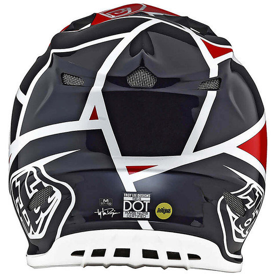 Cross Enduro Moto Helmet in Troy Lee Designs SE4 Composite METRIC Red Navy