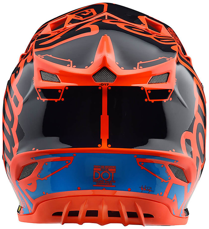 Cross Enduro Moto Helmet Troy Lee Designs SE4 Polyacrylite FACTORY Orange  For Sale Online 