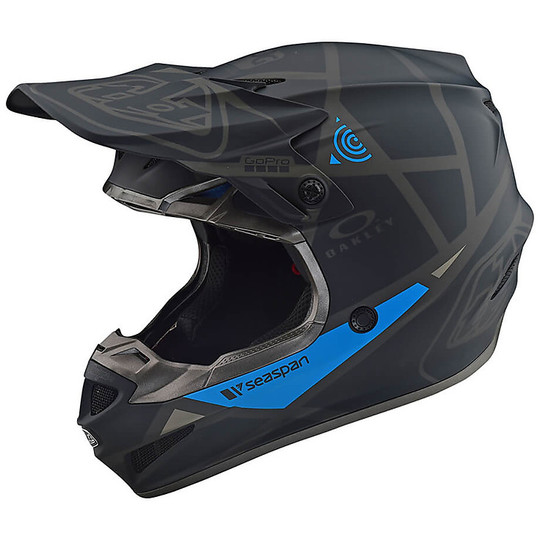 Cross Enduro Moto Helmet Troy Lee Designs SE4 Polyacrylite METRIC Matt Black