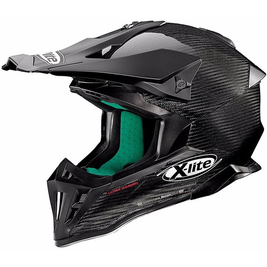 Cross Enduro Moto Helmet X-Lite X-502 Ultra Carbon Pure 01 Carbon Black Glossy