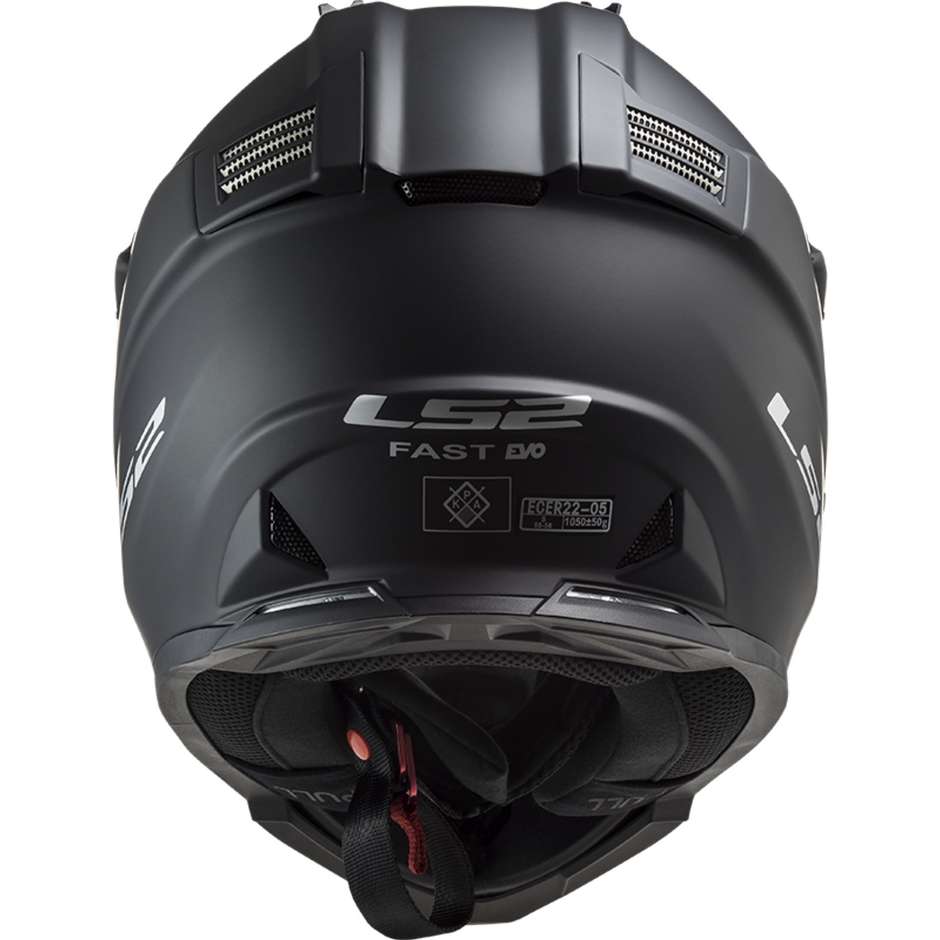 Cross Enduro Moto Ls2 Helm MX437 FAST EVO Solid Matt Schwarz