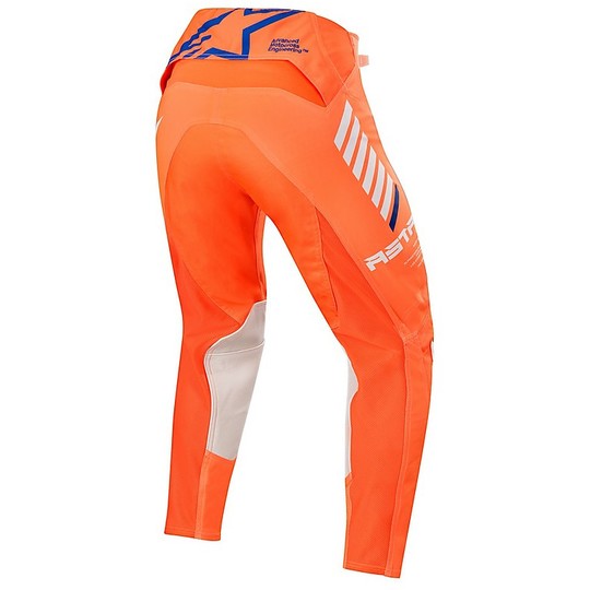 Cross Enduro Moto Pants Alpinestars MX20 SuperTech Orange Fluo White Blue