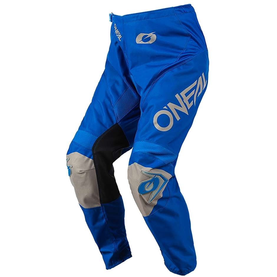 Cross Enduro Moto Pants Oneal Matrix Pants Ridewear Bleu Gris