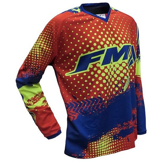 Cross Enduro Moto Racing Jersey X26 FORCE 001 Red Yellow Blue Fluo
