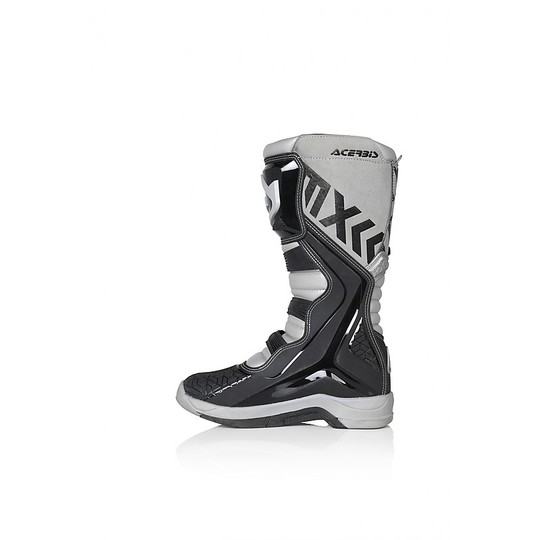 Cross Enduro Motorcycle Boots Acerbis X-TEAM Silver Black