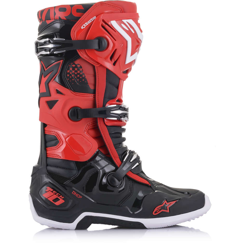 Cross Enduro Motorcycle Boots Alpinestars TECH 10 Red Black