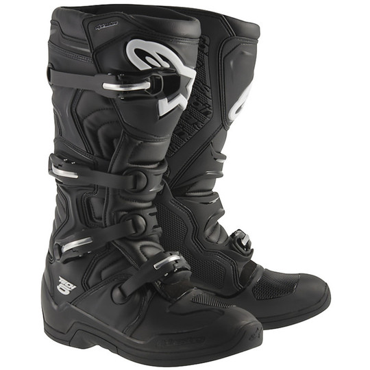 Cross Enduro Motorcycle Boots Alpinestars Tech 5 Black Black
