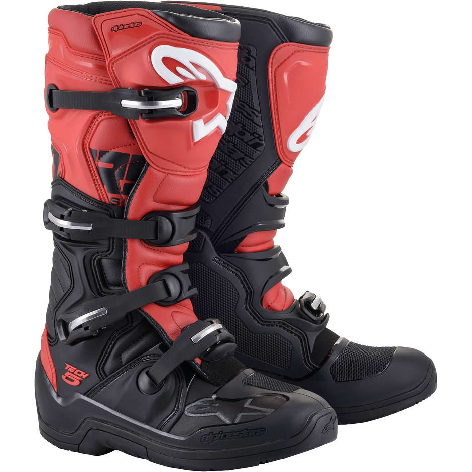 Cross Enduro Motorcycle Boots Alpinestars TECH 5 Black Red
