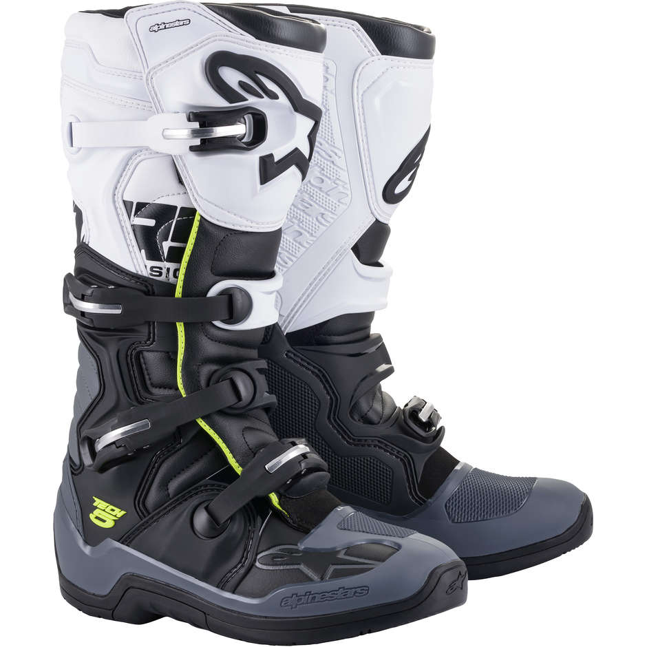 Cross Enduro Motorcycle Boots Alpinestars TECH 5 Black White