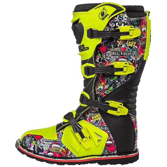 Cross Enduro Motorcycle Boots Oneal RIDER BOOT CE Crank Yellow