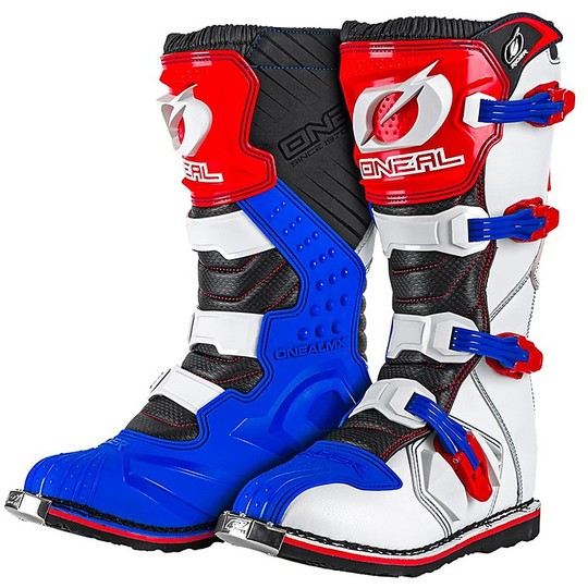 Cross Enduro Motorcycle Boots Oneal RIDER BOOT CE Red Blue
