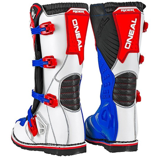 Cross Enduro Motorcycle Boots Oneal RIDER BOOT CE Red Blue