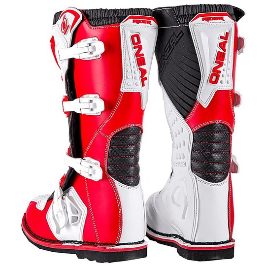 Cross Enduro Motorcycle Boots Oneal RIDER BOOT CE White Red