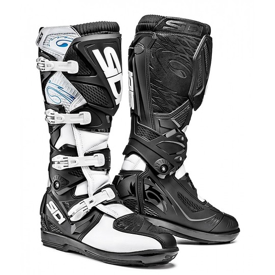 Cross Enduro Motorcycle Boots Sidi X-3 SRS Black White
