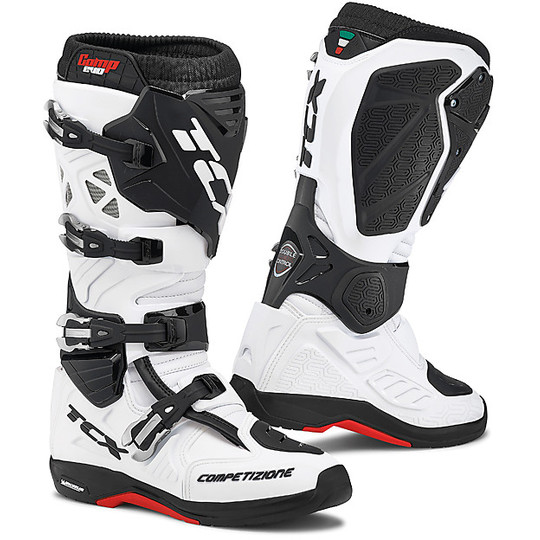 Cross Enduro Motorcycle Boots TCX Comp EVO 2 Michelin White