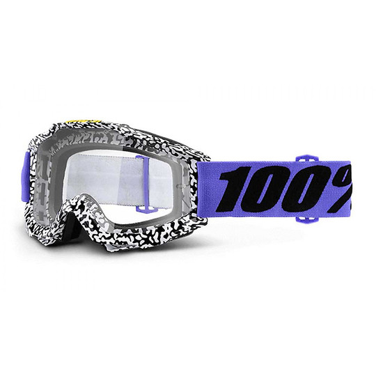 Cross Enduro Motorcycle Glasses 100% ACCURI BrentWood Clear Lens