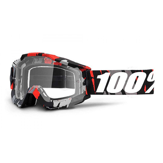 Cross Enduro Motorcycle Glasses 100% ACCURI Magemo Clear Lens