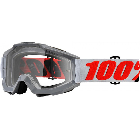 Cross Enduro Motorcycle Glasses 100% ACCURI Solberg Clear Lens