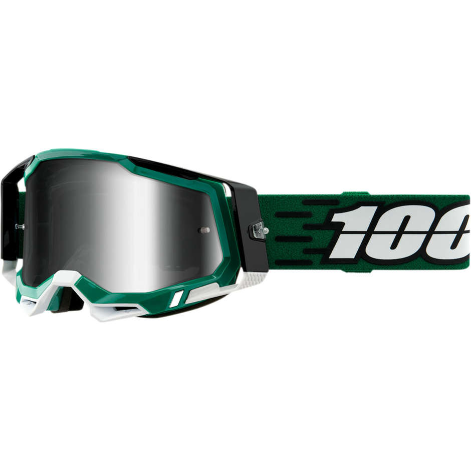 Cross Enduro Motorcycle Glasses 100% RACECRAFT 2 Milori Silver Mirror Lens