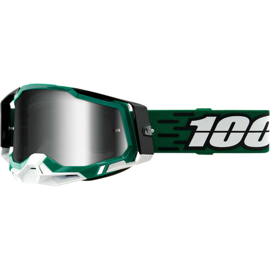 Cross Enduro Motorcycle Glasses 100% RACECRAFT 2 Milori Silver Mirror Lens