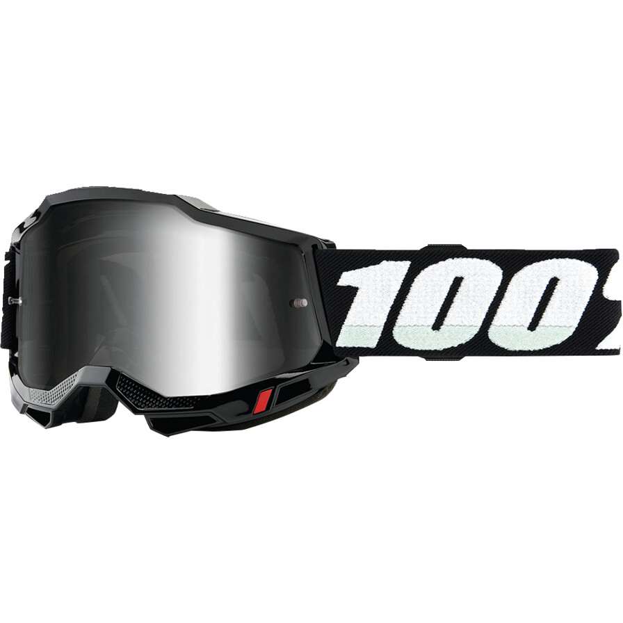Cross Enduro Motorcycle Glasses for Children 100% ACCURI 2 Jr Black Mirror Lens