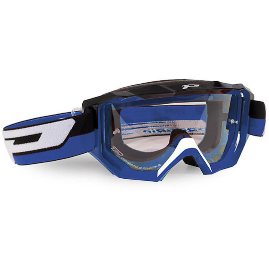 Cross Enduro Motorcycle Glasses Progrip 3200 MX Blue Photochromic