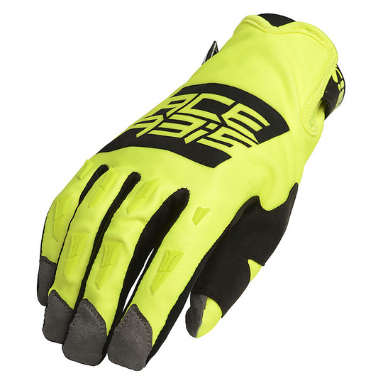 Cross Enduro Motorcycle Gloves Acerbis MX WP Black Yellow