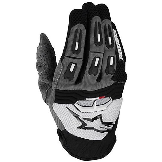Cross Enduro Motorcycle Gloves Alpinestars Techstar 911 Black gray
