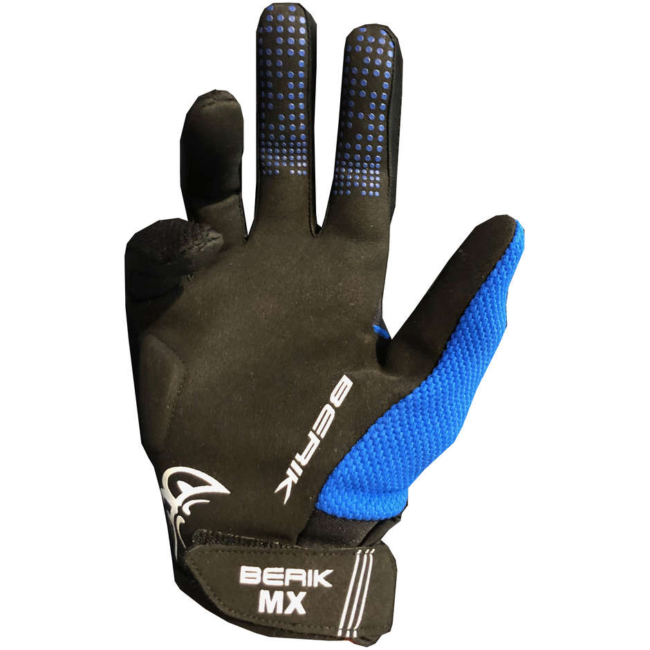 Cross Enduro motorcycle gloves Berik MX Classic Black Blue White