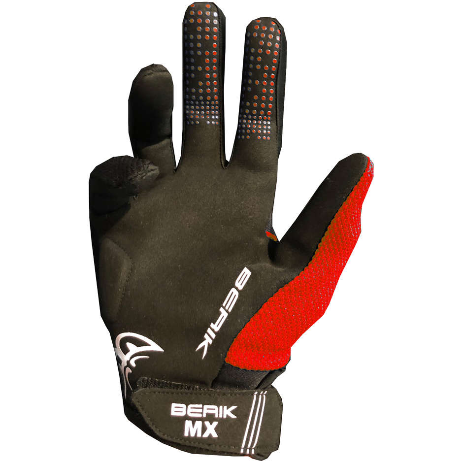 Cross Enduro motorcycle gloves Berik MX Classic Black Red