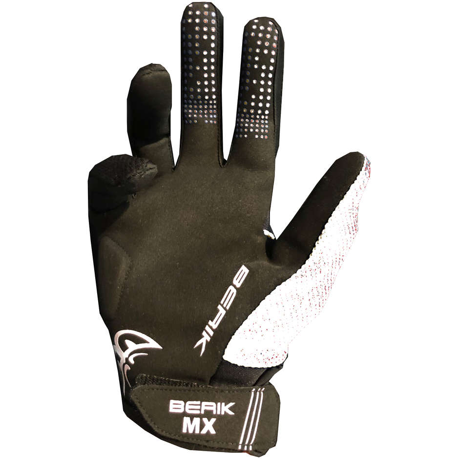 Cross Enduro motorcycle gloves Berik MX Classic Black White
